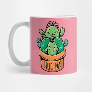 Hug Me // Cute Cactus Cartoon Mug